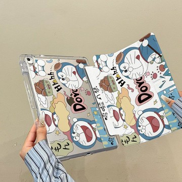 哆啦A夢蘋果iPad11保護殼帶筆槽3Y折MINI防摔iPad平板11英寸Air7