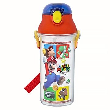 Skater 吸管型定量飲水壺  瑪利歐  480ml  1個