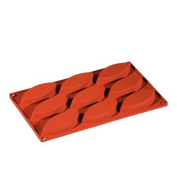 九連矽膠模  船型 紅色  1個