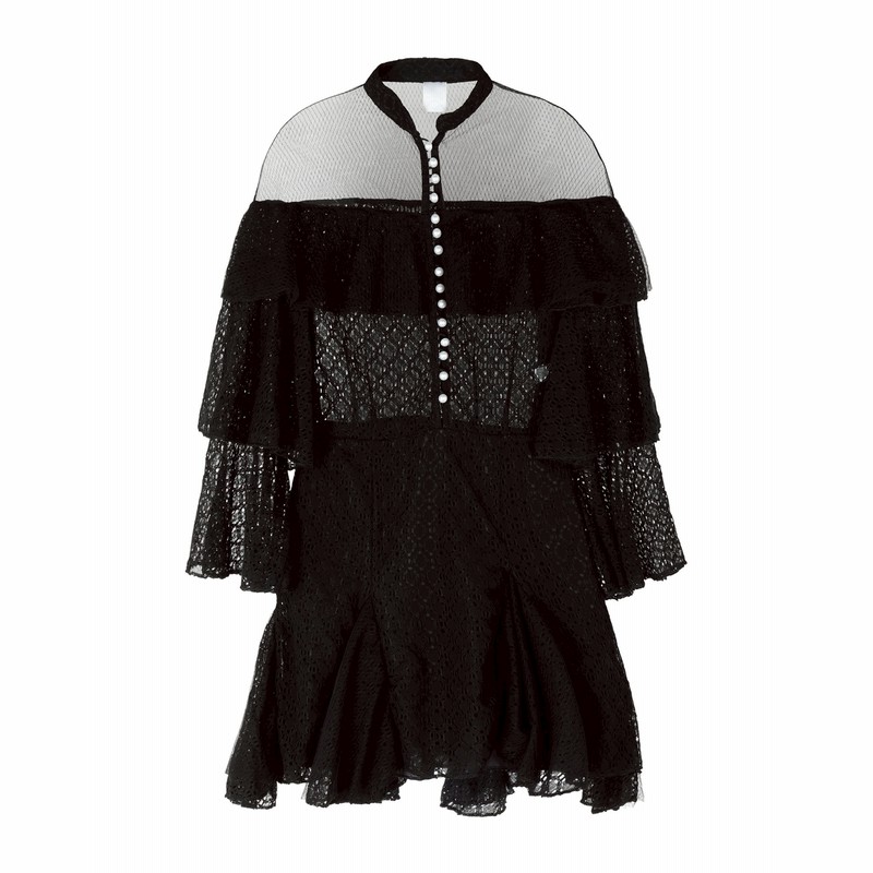 Twist X Turn ミニワンピース ドレス ブラック S M ポリエステル 100 ミニワンピース ドレス 通販 Lineポイント最大1 0 Get Lineショッピング