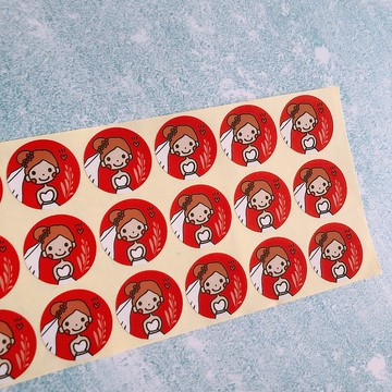 婚禮貼紙 小新娘貼紙 100枚