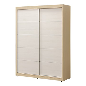 【唯熙傢俱】雷莎原木雙色5x7尺滑門衣櫃