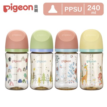 【Pigeon貝親】第三代母乳實感彩繪款PPSU奶瓶240ml(3款)