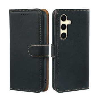 IN7 荔枝紋 Samsung S24系列 防盜刷相框磁扣側掀手工PU皮套