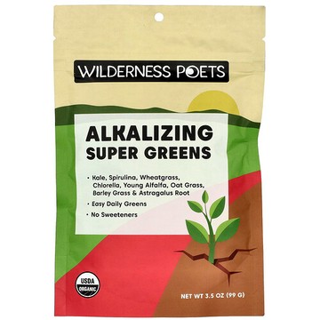 Wilderness Poets, 鹼化SUPER GREEN食品，3.5 盎司（99 克）