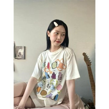REOY Stu”  T-SHIRT礦石元素個性男女夏季寬松款短袖T恤