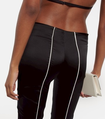 Didu Low-rise flared silk satin pants