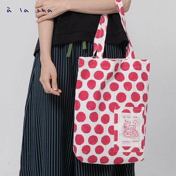 a la sha  Q咪的客廳波點提袋