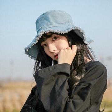 牛仔帽帽子女夏天牛仔漁夫帽休閑百搭韓版純色日系大檐防曬遮陽磨邊盆帽 全館免運