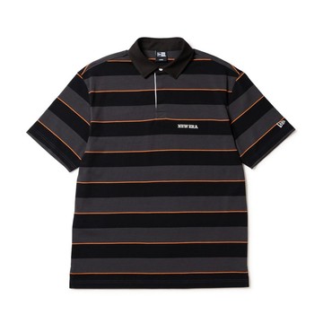 NEW ERA 男女 POLO 球衫 日版 GF APP RUGBY 條紋 炭灰 / 黑 NE14948986