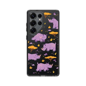 Galaxy S25 Ultra Clear 酷墨灰 - RHINOSHIELD X Taipei Zoo - 白犀牛：插畫