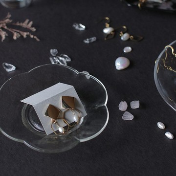 淡水珍珠幾何耳環-螢火/耳針/夾式/可客製