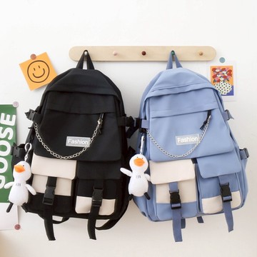 ins森系新款✨ 後背包 背包 雙肩包 大容量後背包 書包 後背包男 女 百搭校園 旅行包 大學生書包 防水後背包