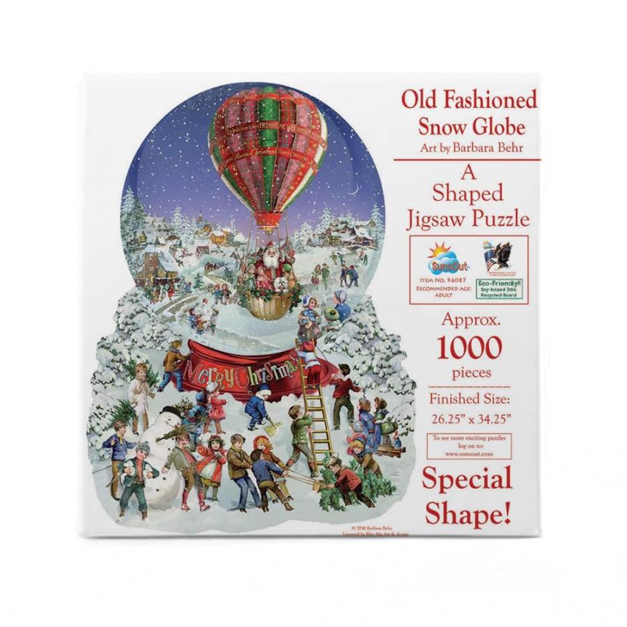 ジグソーパズル |Old Fashioned Snow Globe Merry Christmas Shaped