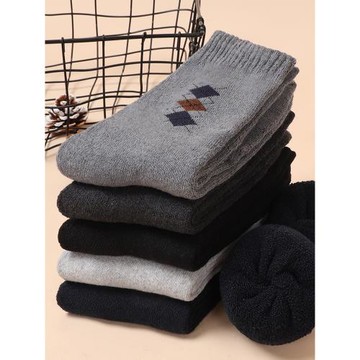 10雙厚襪子男冬季抗寒冬天加絨加厚款長襪老人保暖毛襪男士長筒襪