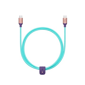 mophie 240W USB-C 對 USB-C 充電連接線 (1 公尺) - 湖水綠色