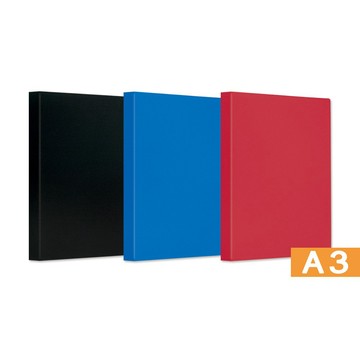 台灣製 珠友 LC-10128 A3 定頁資料本/資料簿/美術圖畫紙收納冊/辦公文件/PP檔案夾/獎狀收納-20張入