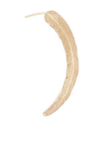 CHANEL Pre-Owned - 2008 large feather brooch - women - Gold Plated Metal - One Size