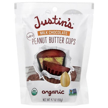 Justin's Nut Butter, 有機迷你牛奶巧克力花生醬杯，4.7 盎司（133 克）