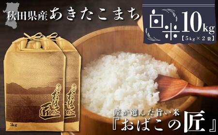 秋田県産おばこの匠あきたこまち　10kg （5kg×2袋）白米