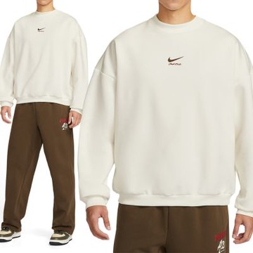 Nike AS TF SI CNY Brsh Crew 男款 米色 大學T 內刷毛 長袖 IQ3819-133