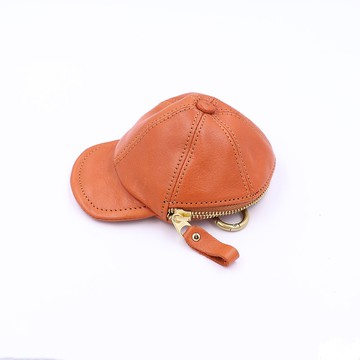 手工植鞣皮革-S號帽子包 leather  Coin Purse
