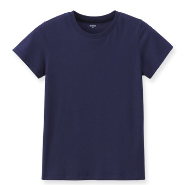 【ERSS】女裝 素T 短袖 短袖上衣 圓領T t恤 經典 純棉 圓領 素色T恤 丈青【K70034】