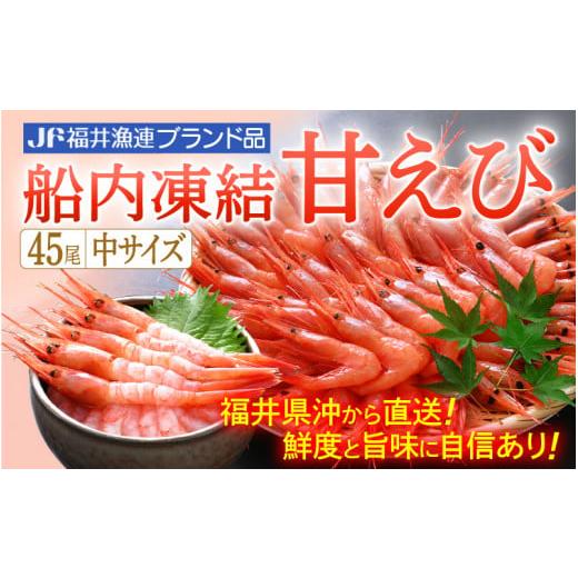 ふるさと納税 福井県 越前町 [e12-a022] 甘えび 中サイズ45尾（計500g）船内凍結 福井県沖から直送！鮮度と旨味に自信あり【福井漁連 ブランド品 甘エビ あま…