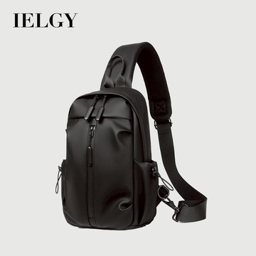 IELGY 男士大容量 usb 接口防水斜挎包