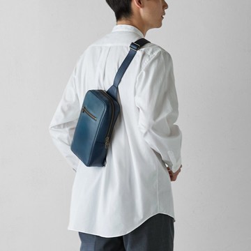 Antique 復古皮革貼身包-復古深藍(期間限定 售完為止)