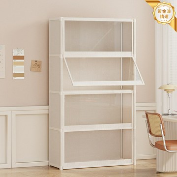【透明可視防塵】儲物櫃 書櫃 置物架 收納櫃 書架 儲物架 落地多層設計 大容量儲物 兒童玩具書籍收納 簡易安裝