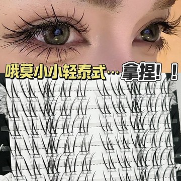 隔日💥拿捏輕泰式!32排白玉蘭不規則泰式假睫毛免膠免卸分段式粘膠十排