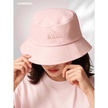 高級感漁夫帽女春秋款四季通用遮陽防曬帽子粉色大頭圍日系盆帽男