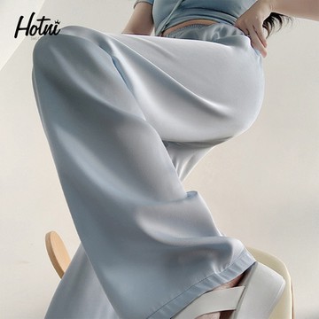 Hotni  涼感舒適冰絲闊腿長褲-KDPY-994(S-L碼)