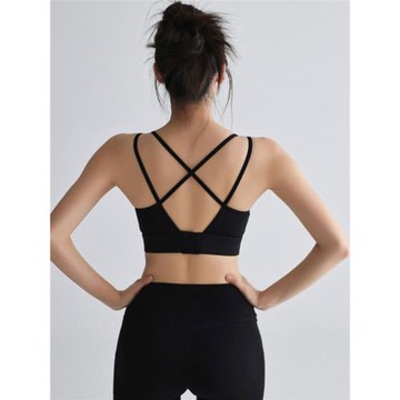 露背吊帶運動內衣女一體美背普拉提訓練防震健身文胸夏瑜伽服背心