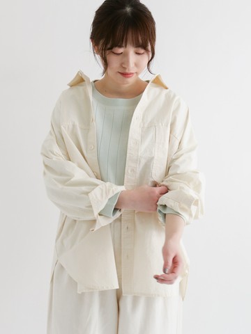 胸前口袋鈕釦造型襯衫/上衣(FL26L0G0380) - Samansa Mos2