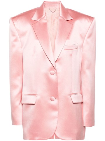 Magda Butrym - single-breasted silk blazer - women - Silk/Silk - 36 - Pink