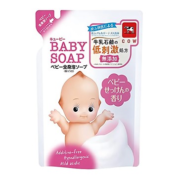 COW STYLE 牛乳石鹼 嬰兒全身用泡泡沐浴乳補充包 皂香  350ml  1包