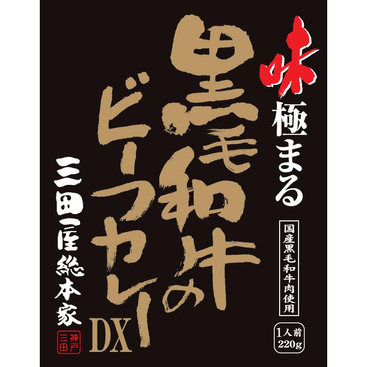 送料無料 レトルトカレー 三田屋総本家味極まる黒毛和牛のビーフカレーDX　220g　10個セット