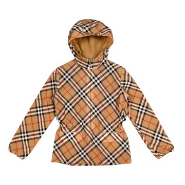 BURBERRY Kids 經典格紋連帽夾克