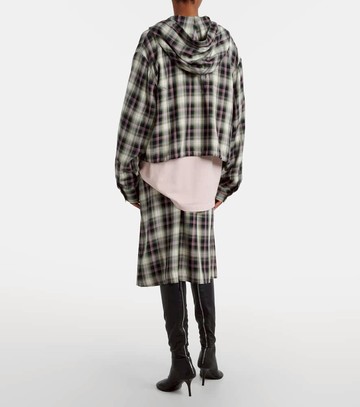 Acne Studios Izetta checked midi skirt