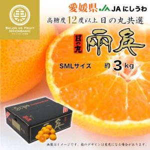 [予約 2023年 12月21日から12月25日のご納品] 日の丸千両 約3kg SML 日の丸みかん 高糖度 愛媛県産 JAにしうわ 日の丸共選 冬ギフト お