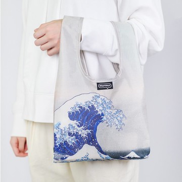 murmur便當包/環保提袋|葛飾北齋-神奈川浪花| 附飲料杯套BDB162