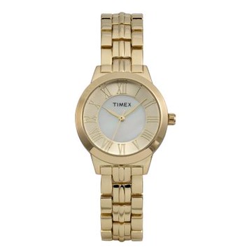 TIMEX 天美時 Main Street 30 毫米 優雅風格 金色鍊帶女錶(TXTW2Y38600)