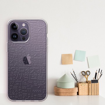 iPhone 14全系列 浮雕感輕薄軍規防摔手機殼-韓文