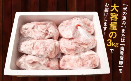 大分県産 ブランド豚 豚肉 切り落とし 約3kg 約500g×6P