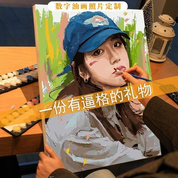 🔥DIY數字油畫🔥客製化油畫 客製化數字油畫 diy禮物 訂製油畫 創意生日禮物 情人節禮物 ins風數字油畫 交換禮物