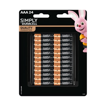 DURACELL 金頂 台灣公司貨 Simply 鹼性AAA電池4號  24入  1組