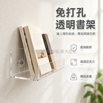 桃園出貨✨ 透明亞克力置物架 手辦展示壁掛架 寶寶書牆上門後收納架免打孔固定