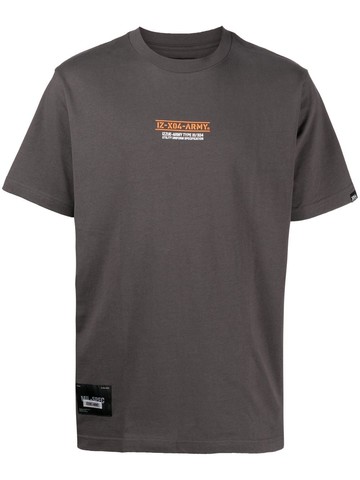 izzue - logo-print short-sleeve T-shirt - men - Cotton - S - Grey